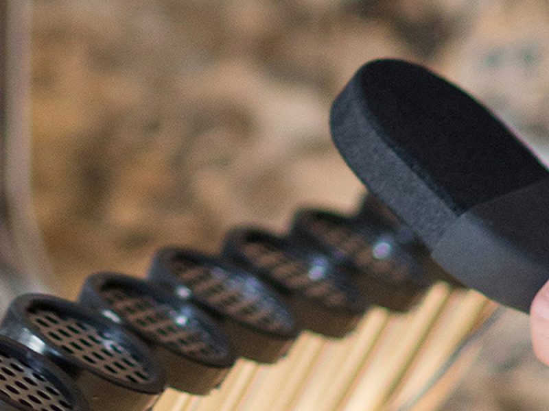 Diatonic Tembos Outdoor Music Instrument (close up; foam paddle)