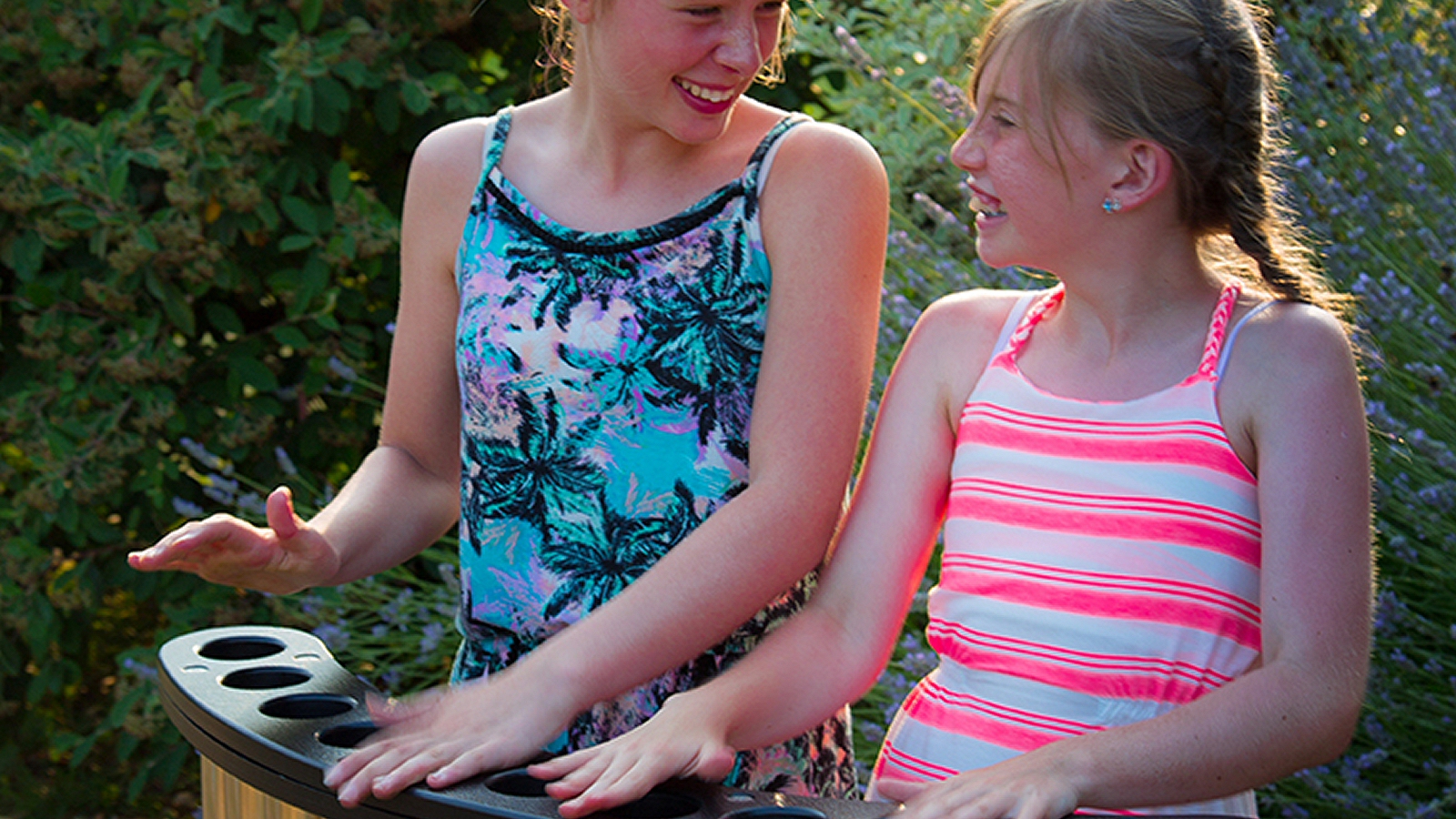 Handpipes Outdoor Music Instrument (2 girls playing)