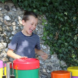 Percussion Play Congas Pair (1 boy playing)