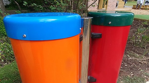Percussion Play Replacement Congas Lids (Medium Blue 9 13/16 inch / Small Green 7 7/8 inch)