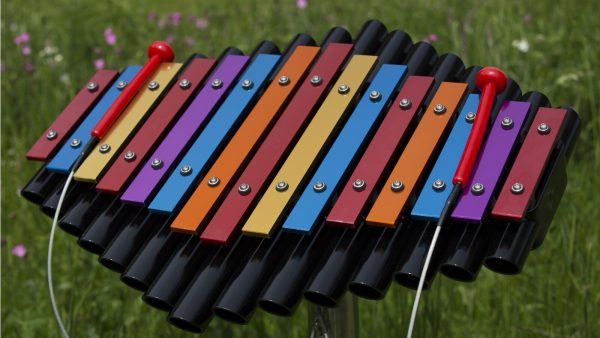 Sansa Rimba Outdoor Music Instrument (instrument only; forward side view)
