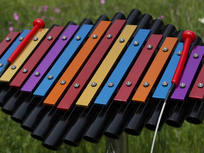 Sansa Rimba Outdoor Music Instrument (instrument only; forward side view)